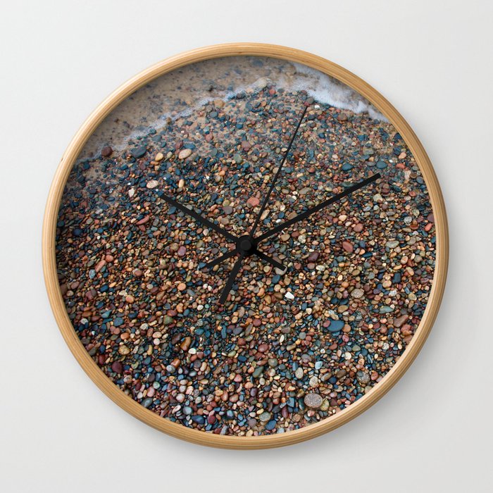 Lake Superior Pebbles Wall Clock