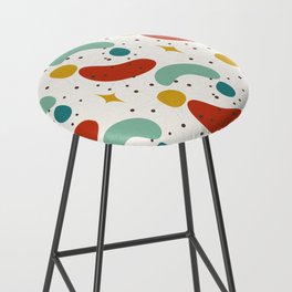 Mid Century Modern Abstract Shapes Pattern 15 Bar Stool