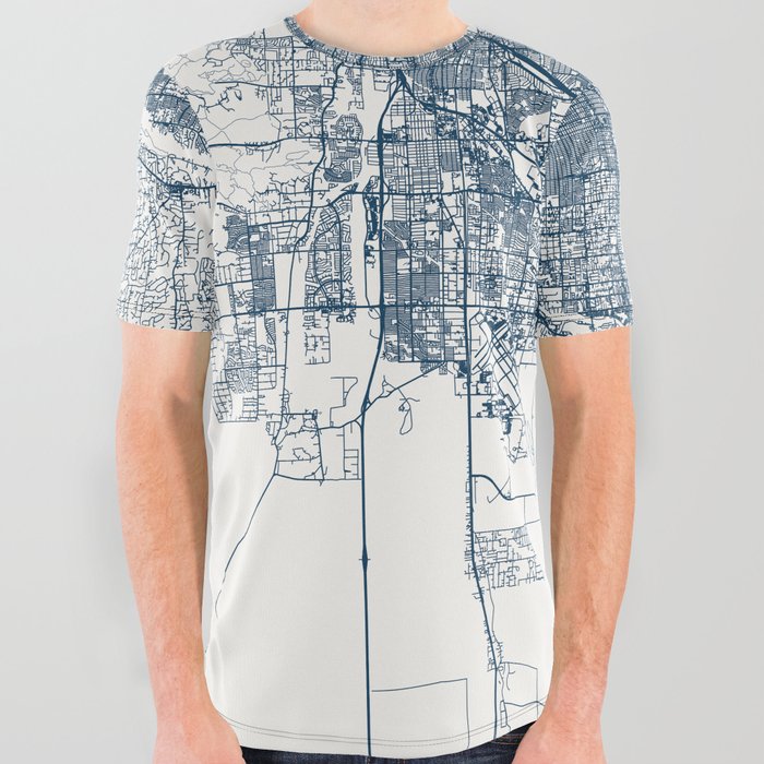 USA, Tucson - Minimal City Map - Mancave Gift All Over Graphic Tee