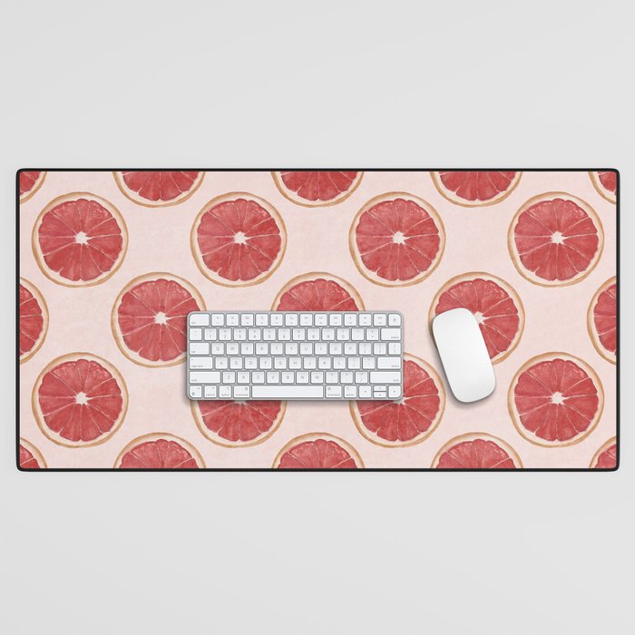 Grapefruit- Half Drop Pattern Desk Mat