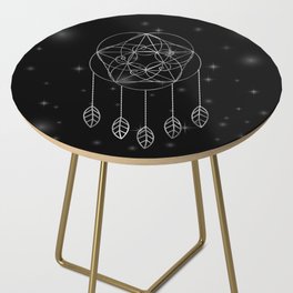 Divine Proportion Sacred geometry golden spiral dream catcher silver Side Table