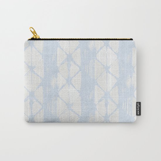 Simply Braided Chevron Sky Blue on Lunar Gray Carry-All Pouch