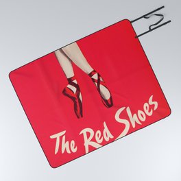 Hot Red Shoes Glamour and Fashion Vintage Dance Poster Art Print Wall Decor Picnic Blanket