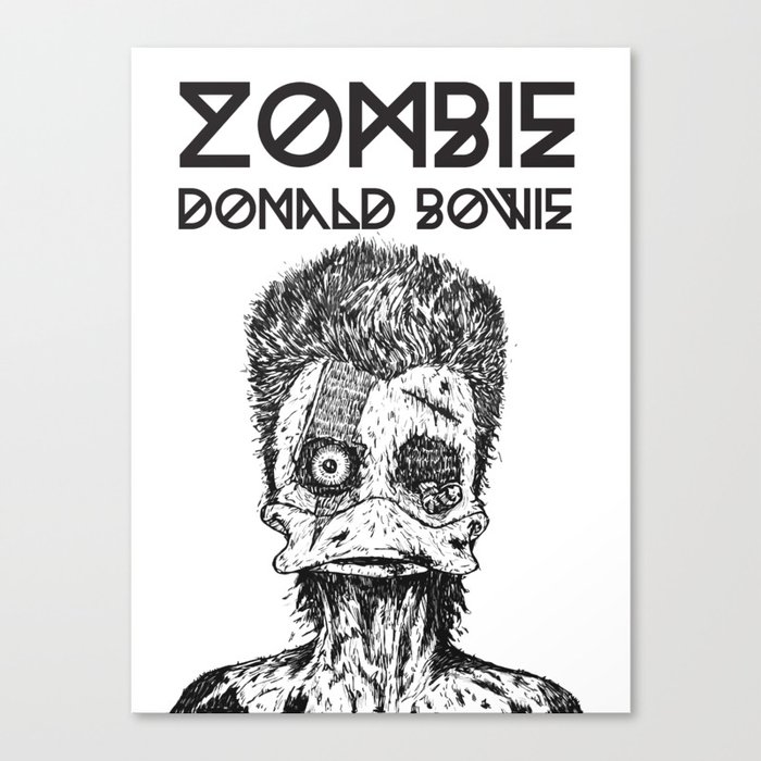Zombie Donald Bowie Canvas Print