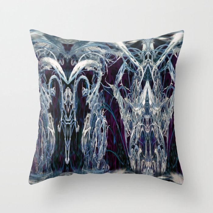 goth nature by knoetske Throw Pillow