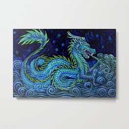 Chinese Azure Dragon Metal Print
