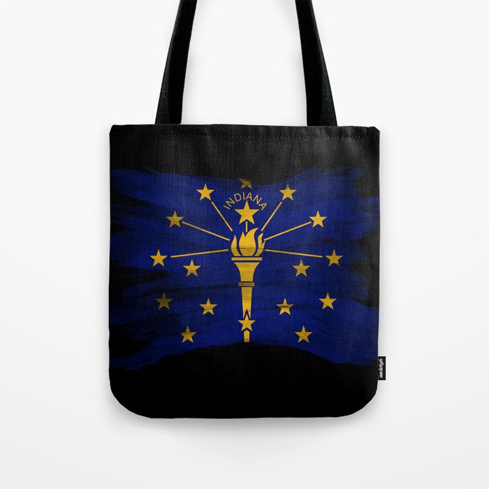 Indiana state flag brush stroke, Indiana flag background Tote Bag