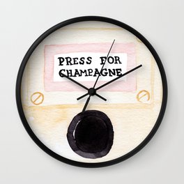 Press For Champagne Wall Clock