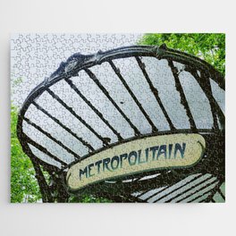 Metropolitain vintage sign | Montmartre, Paris Jigsaw Puzzle