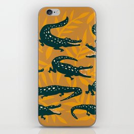 Alligator Collection – Ochre & Teal iPhone Skin