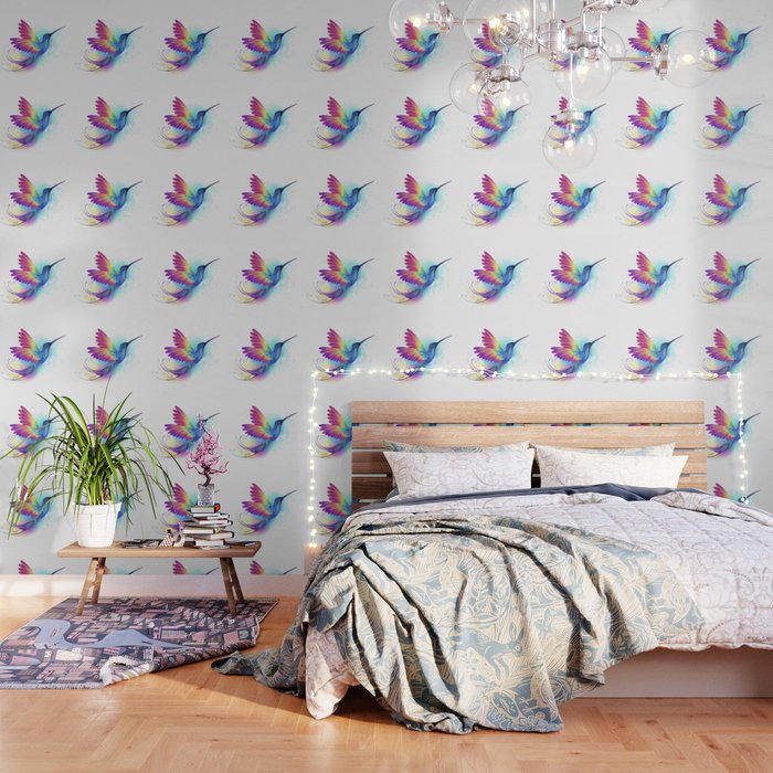 Exotic Rainbow Hummingbird Wallpaper
