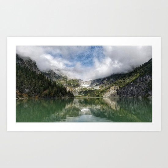 Lake Landscape #mountains Art Print