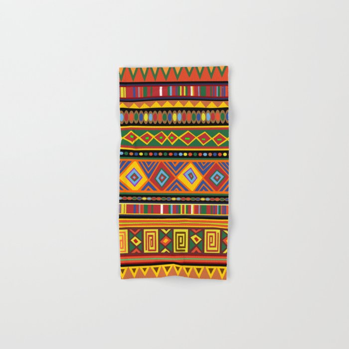 Ethnic Colorful Pattern Africa Art Hand & Bath Towel
