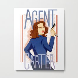 Agent Carter Metal Print