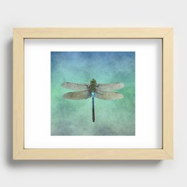 Blue Dragonfly Recessed Framed Print