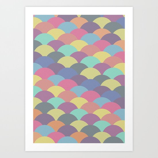 Circles Abstract 3 Art Print