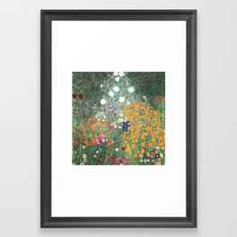 Gustav Klimt Flower Garden Framed Art Print