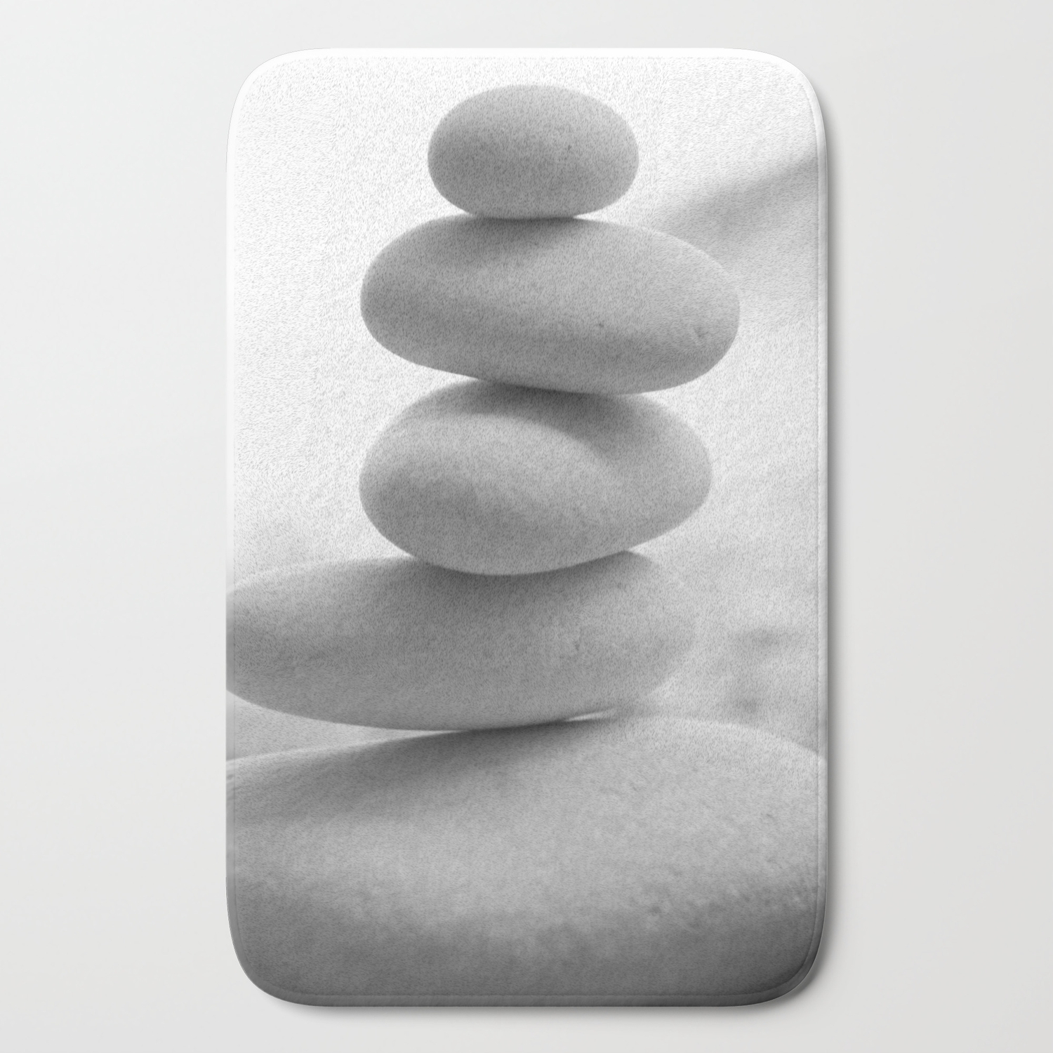 Zen Beach Rocks Print Balancing Rocks Mnimalist Beach Decor Wall Art Bath Mat By Myartspacepr Society6