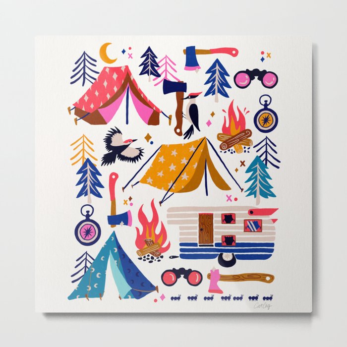 Camping Kit – Rainbow Palette Metal Print