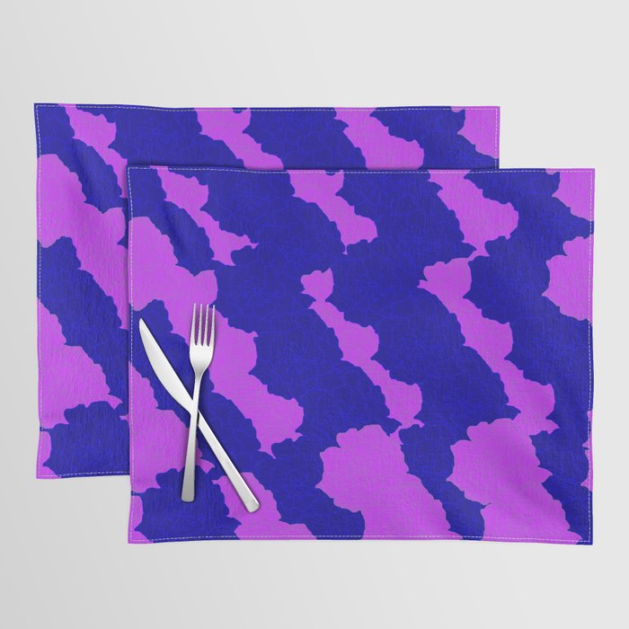 Lavender & Blue Flower Collage Placemat