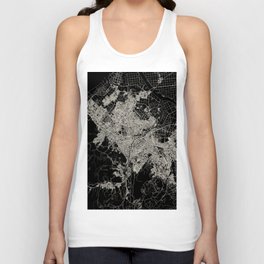 Sapporo - Japan - Black and White City Map Unisex Tank Top