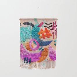 abstract embroidery Wall Hanging