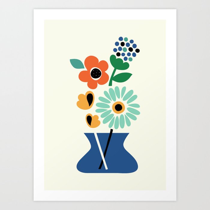 Floral Time Art Print by Andy Westface | Society6
