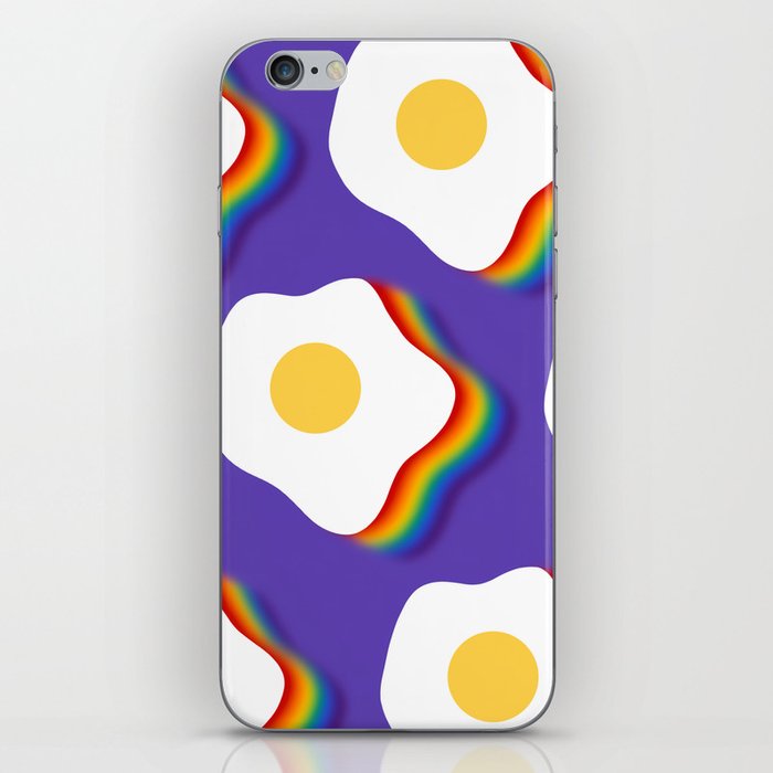 Rainbow fried egg pattern 2 iPhone Skin