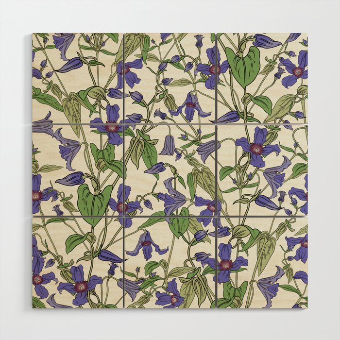 Clematis Wood Wall Art