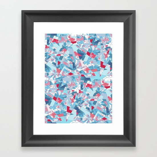 Shattered Floral Framed Art Print