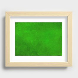 Abstract bright grass green Recessed Framed Print