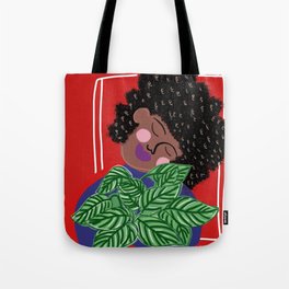 Spark Joy with Plants. Red Tote Bag