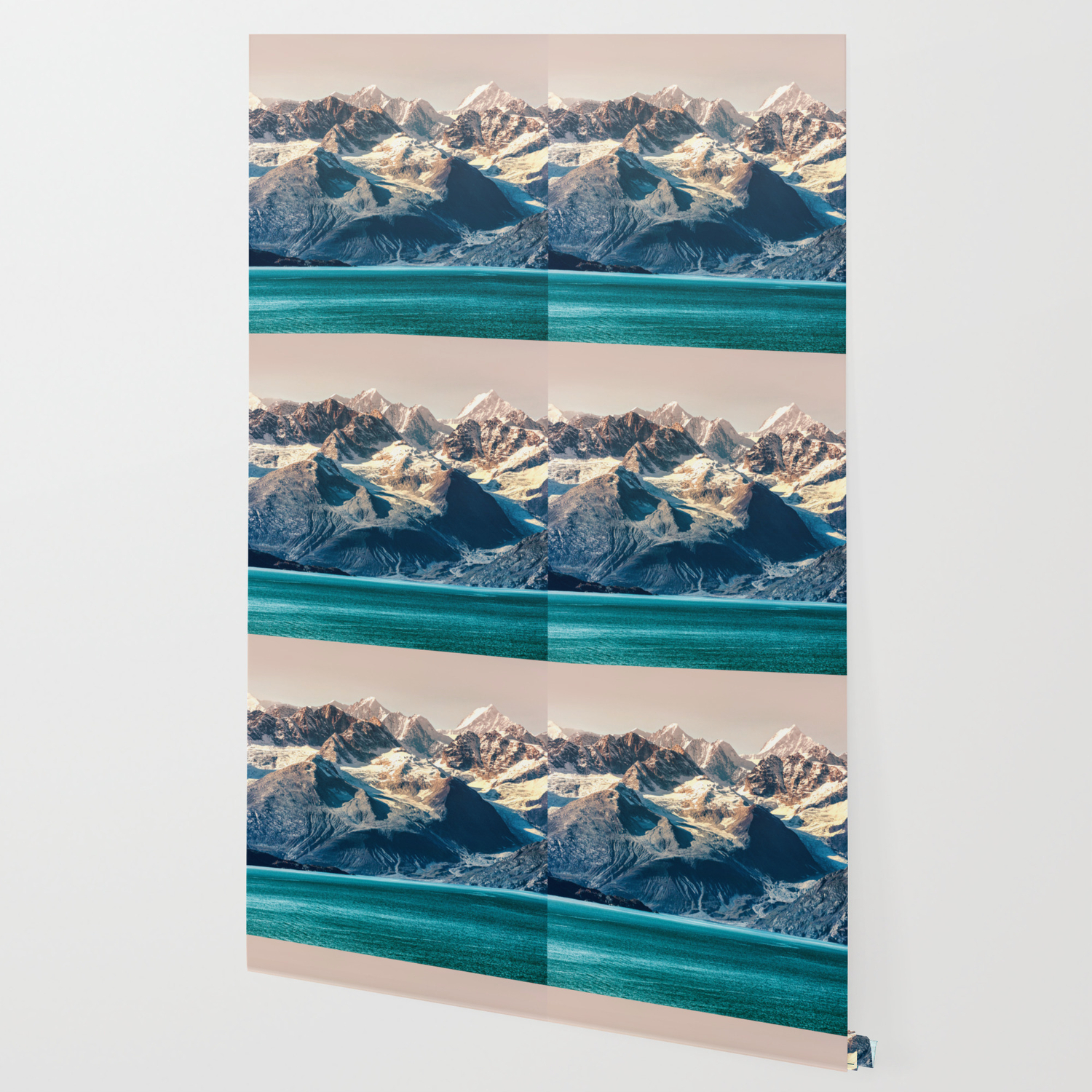 Scenic Sunset Alaskan Nature Glacier Landscape Wilderness Wallpaper By Arianeart Society6