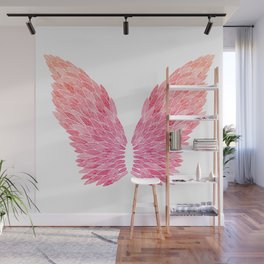 Pink Angel Wings Wall Mural