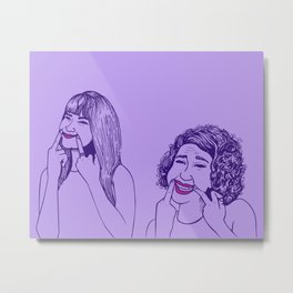 Don't Tell Us To Smile // Broad City Metal Print | Drawing, People, Funny, Broadcity, Digital, Movies & TV, Illustration 