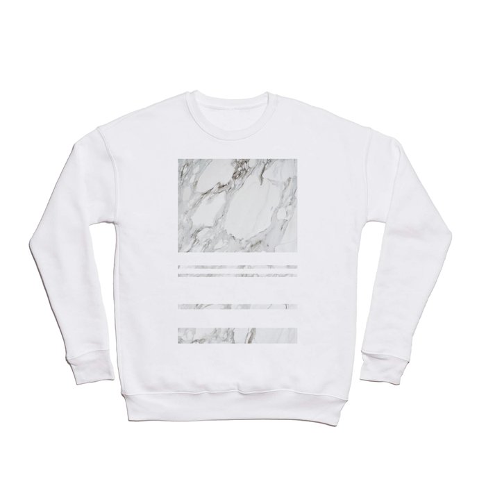 White Marble Crewneck Sweatshirt