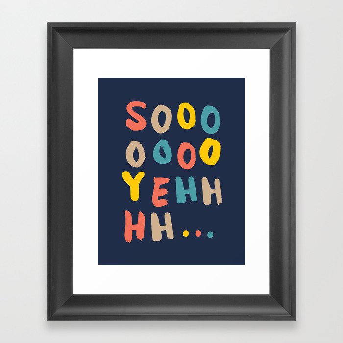 So Yeh Pink Blue And Yellow Graphic Design Typography Poster