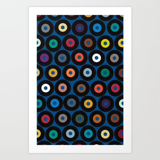 VINYL blue Art Print