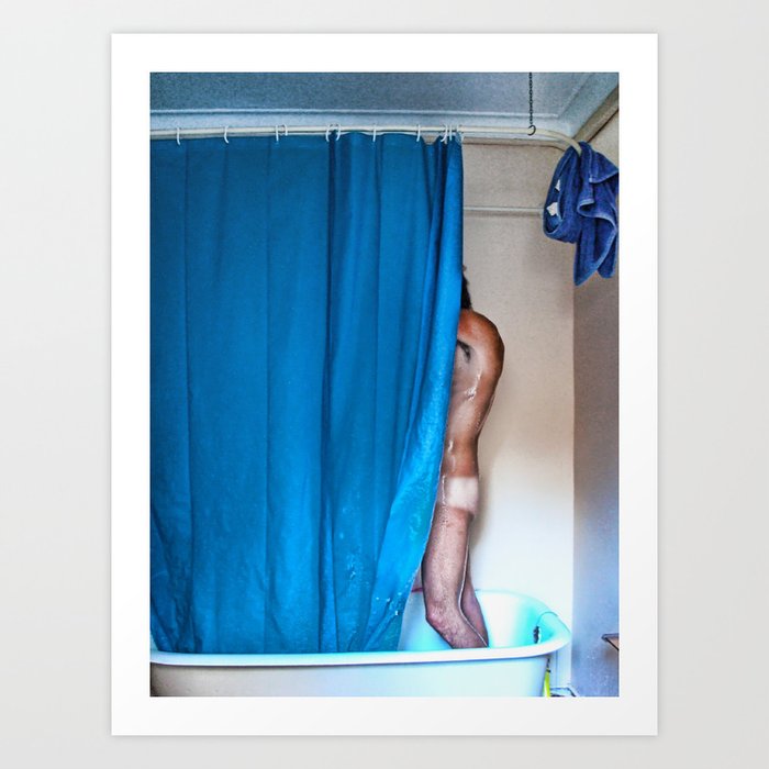 Blue Shower Art Print