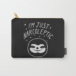 I'm Just Narcoleptic (Dark) Carry-All Pouch | Fun, Message, Animal, Sloths, Sleep, Ink Pen, Cute, Star, Slow, Typography 