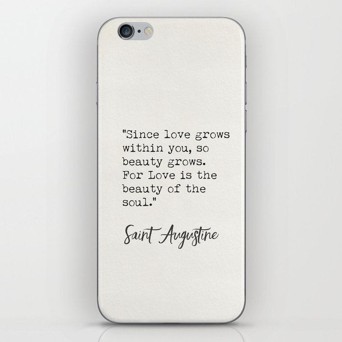 Saint Augustine quote b iPhone Skin