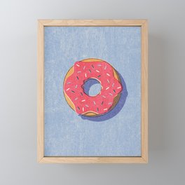 FAST FOOD / Donut Framed Mini Art Print