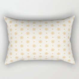 Christmas Pattern Yellow Retro Snowflake Rectangular Pillow