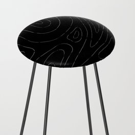 Dark Abstract Topographic Pattern. Digital Illustration background Counter Stool