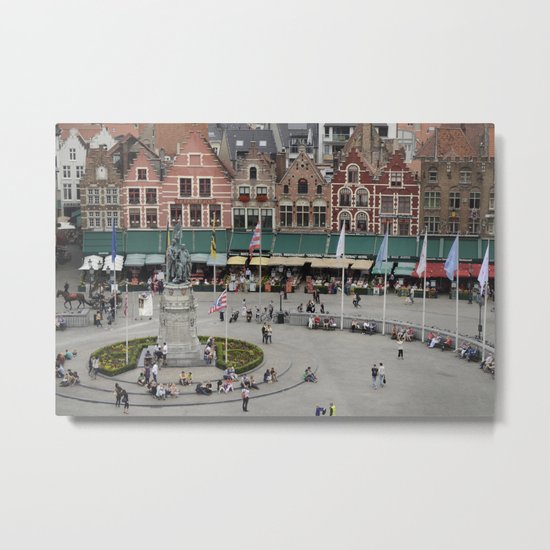 Bruges Main Square Metal Print