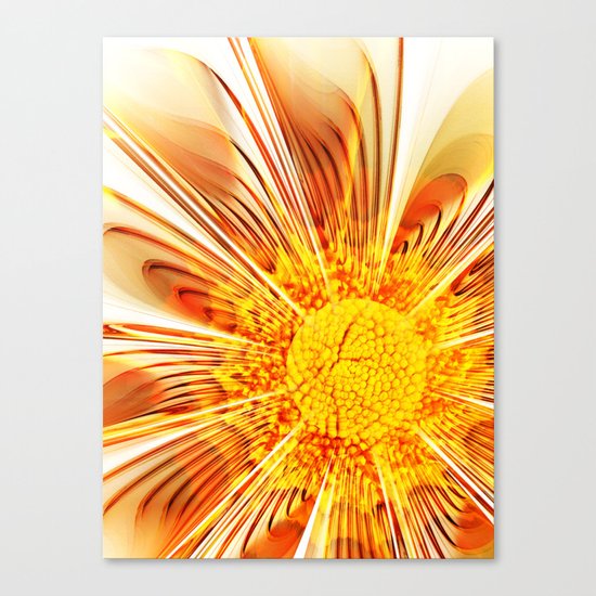 Summer Fractal Flower Canvas Print