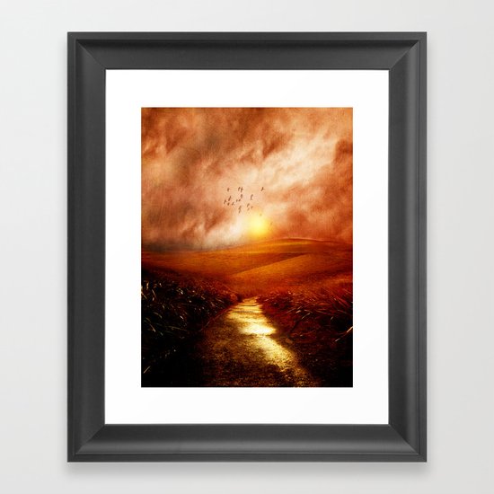 when the darkness, shine Framed Art Print