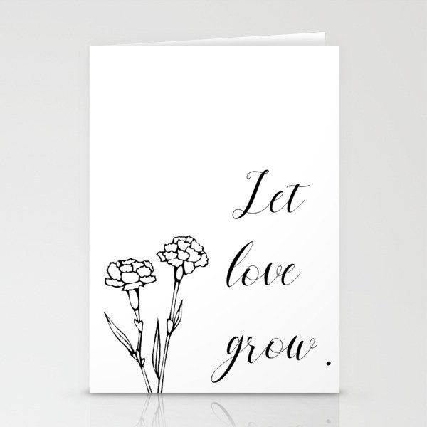 Let Love Grow Stationery Cards