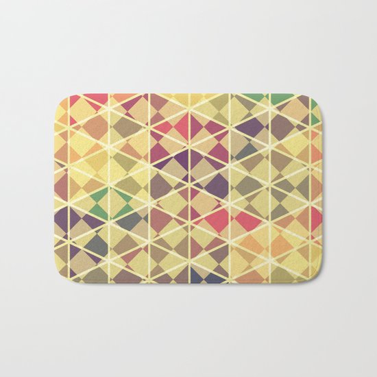 Rainbow pattern colorful wall art Bath Mat