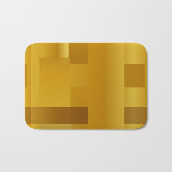 Gold paths Bath Mat
